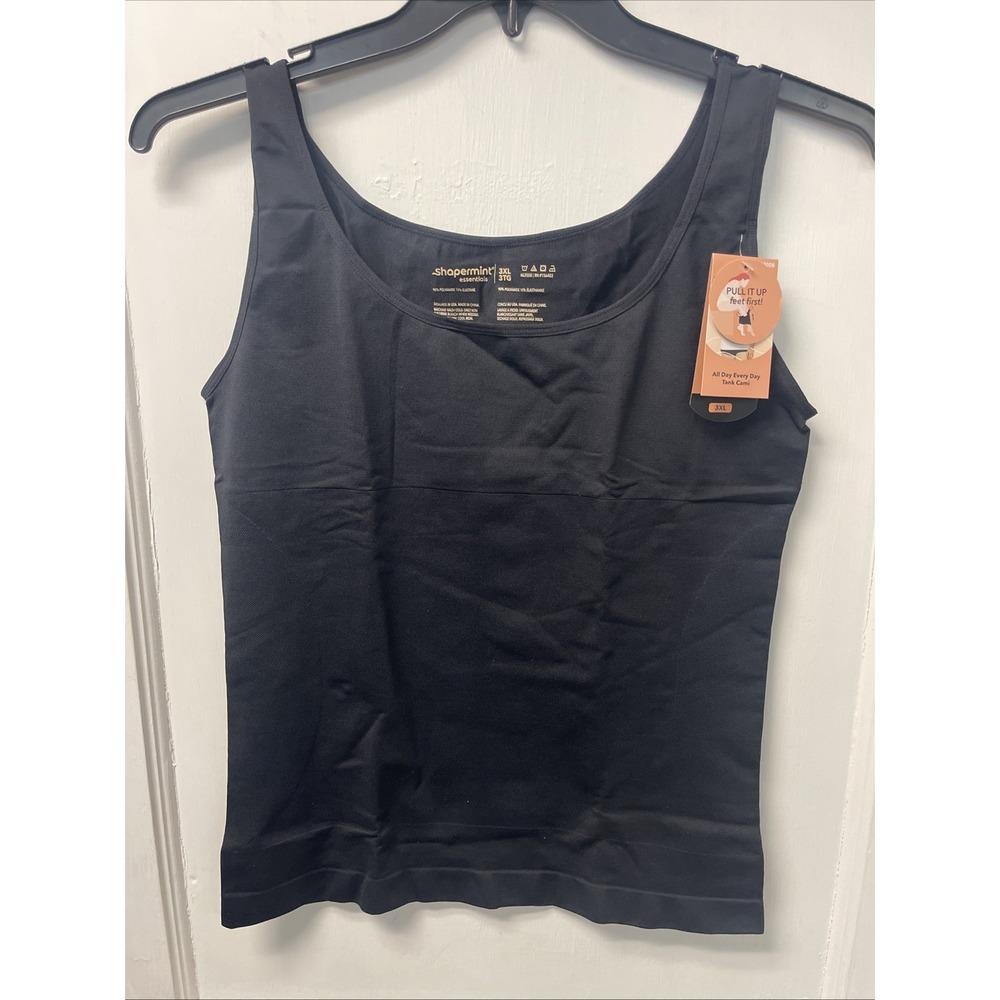 Shapermint Essentials All Day Every Day Tank Cami 360° Shaping Black 3XL